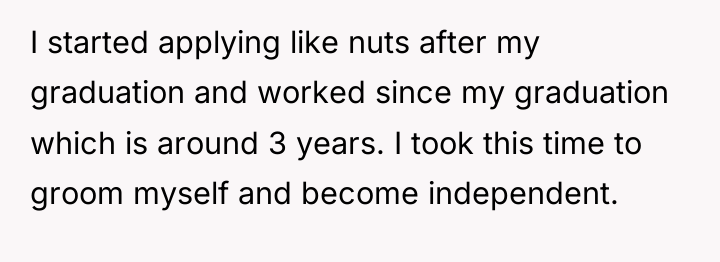 I started applying like nuts after my graduation and worked...