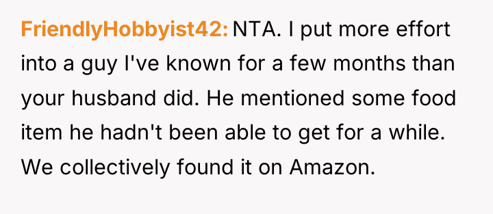 FriendlyHobbyist42 NTA. I put more effort into a guy I've...