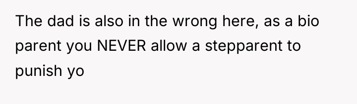 The dad is also in the wrong here, as a...