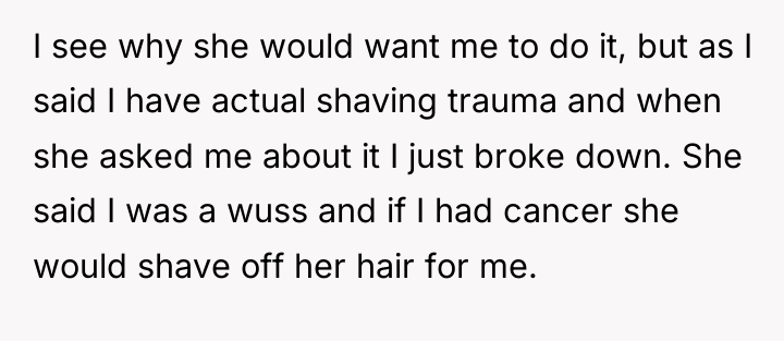I see why she would want me to do it,...