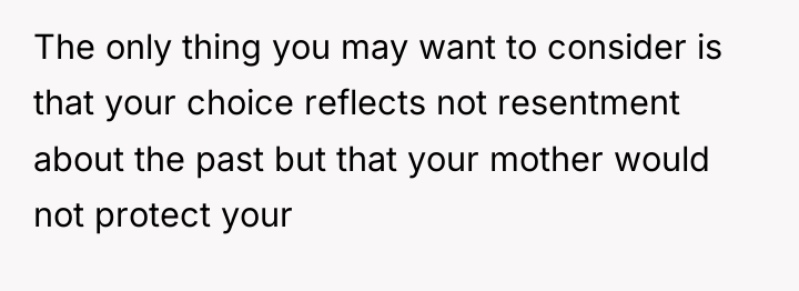 The only thing you may want to consider is that...