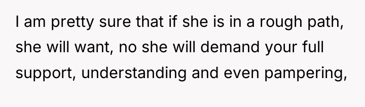 I am pretty sure that if she is in a...