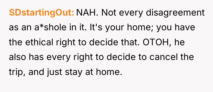 SDstartingOut NAH. Not every disagreement as an a*shole in it....