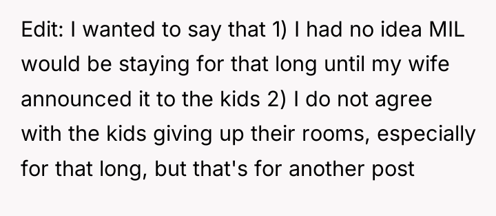 Edit: I wanted to say that 1) I had no...