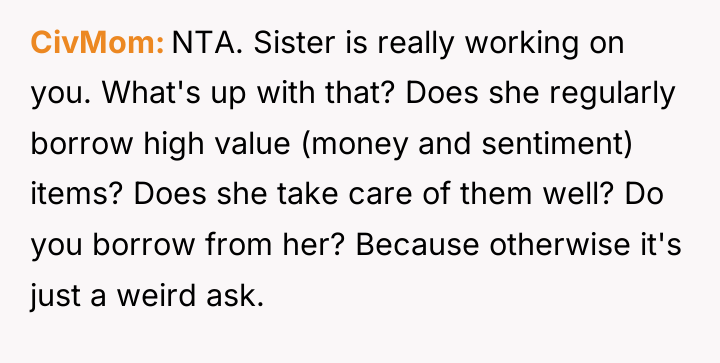 CivMom NTA. Sister is really working on you. What's up...