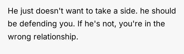 He just doesn't want to take a side. he should...