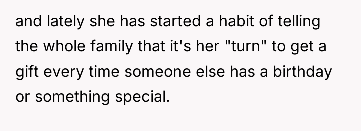 and lately she has started a habit of telling the...