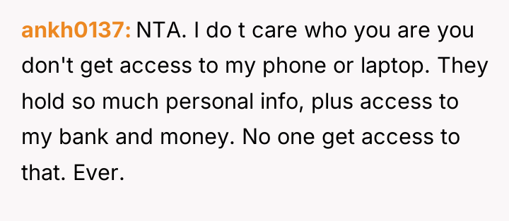 ankh0137 NTA. I do t care who you are you...
