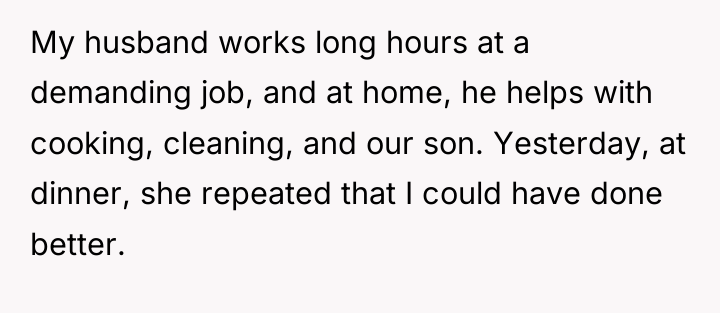 My husband works long hours at a demanding job, and...