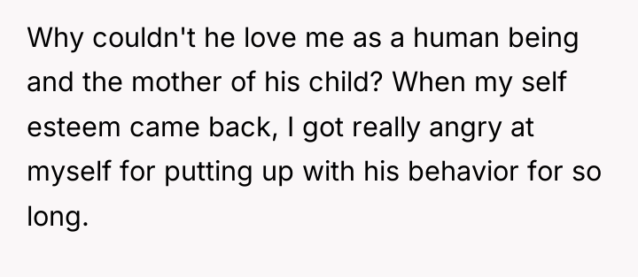 Why couldn't he love me as a human being and...