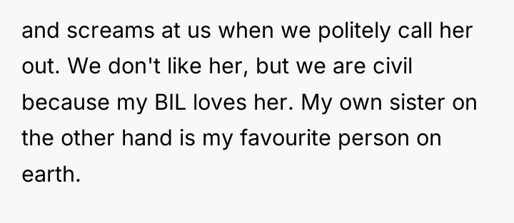 and screams at us when we politely call her out....