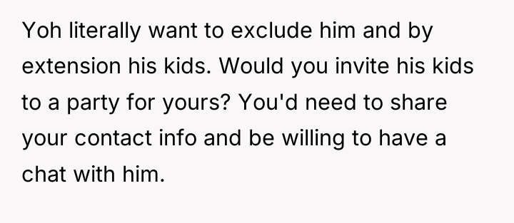 Yoh literally want to exclude him and by extension his...