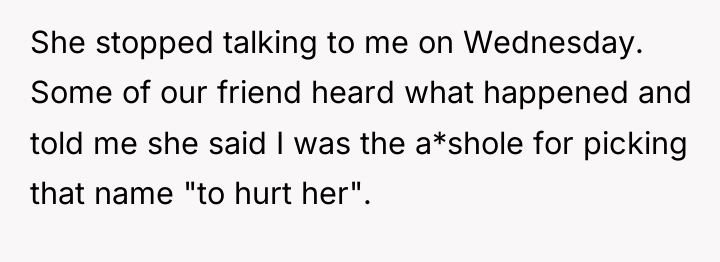 She stopped talking to me on Wednesday. Some of our...