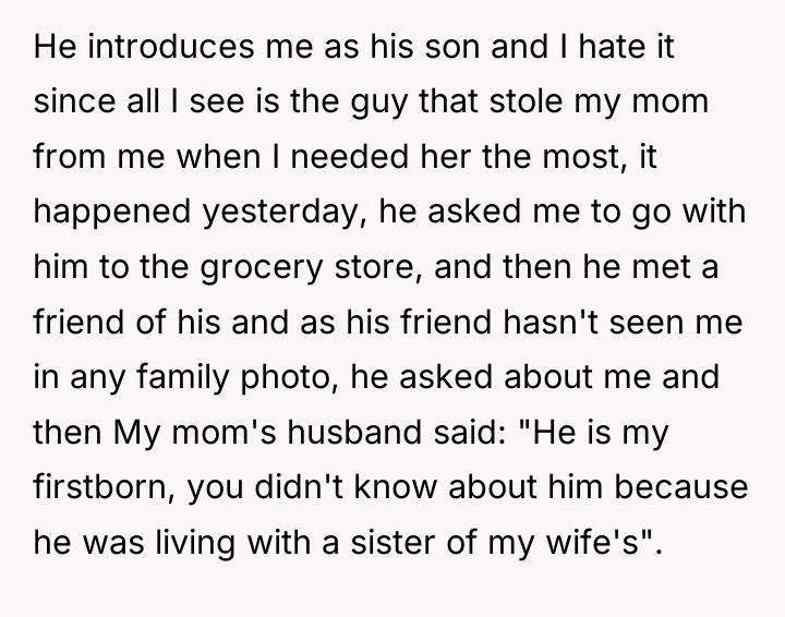 He introduces me as his son and I hate it...