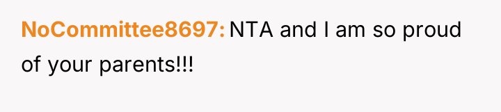 NoCommittee8697 NTA and I am so proud of your parents!!!