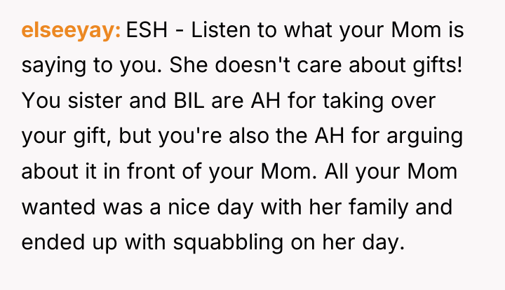elseeyay ESH - Listen to what your Mom is saying...