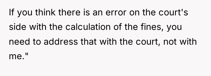 If you think there is an error on the court's...
