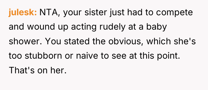 julesk NTA, your sister just had to compete and wound...