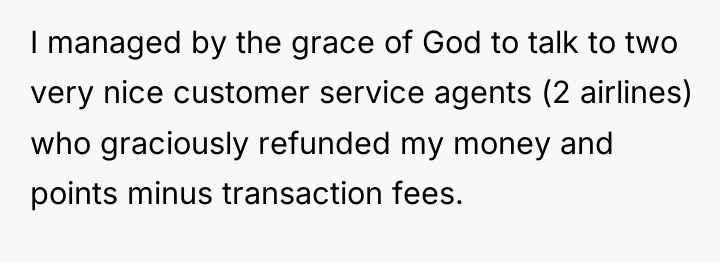 I managed by the grace of God to talk to...