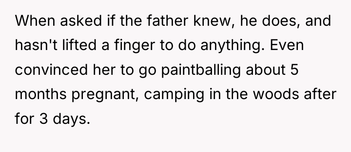 When asked if the father knew, he does, and hasn't...