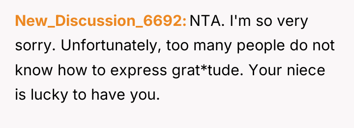 New_Discussion_6692 NTA. I'm so very sorry. Unfortunately, too many people...