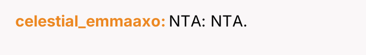 celestial_emmaaxo NTA: NTA.