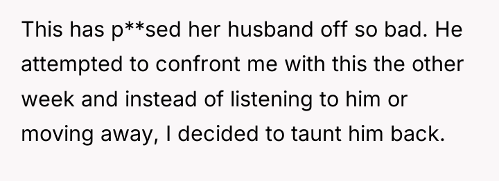 This has p**sed her husband off so bad. He attempted...