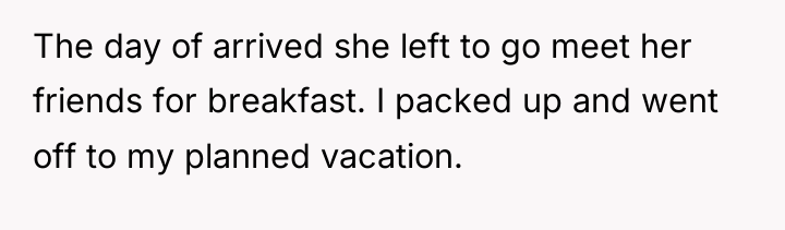 The day of arrived she left to go meet her...