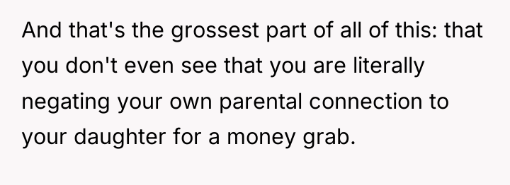 And that's the grossest part of all of this: that...