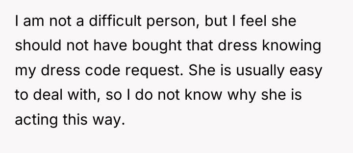 I am not a difficult person, but I feel she...
