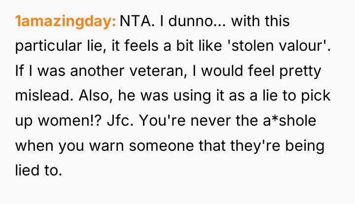 1amazingday NTA. I dunno... with this particular lie, it feels...