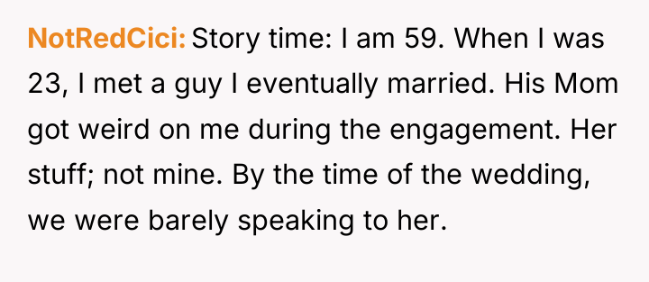 NotRedCici Story time: I am 59. When I was 23,...