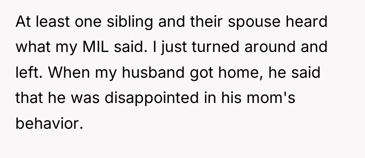 At least one sibling and their spouse heard what my...