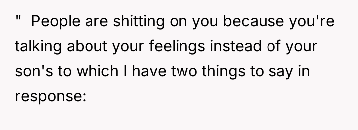 " People are shitting on you because you're talking...