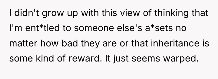 I didn't grow up with this view of thinking that...