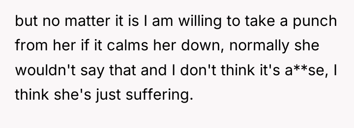 but no matter it is I am willing to take...