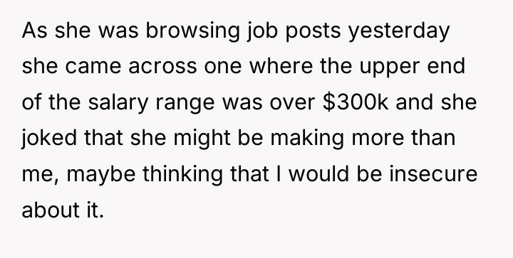 As she was browsing job posts yesterday she came across...
