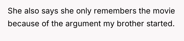 She also says she only remembers the movie because of...