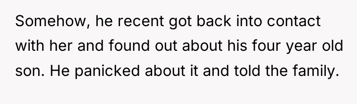 Somehow, he recent got back into contact with her and...