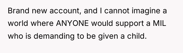 Brand new account, and I cannot imagine a world where...