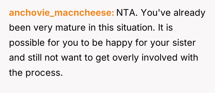 anchovie_macncheese NTA. You've already been very mature in this situation....
