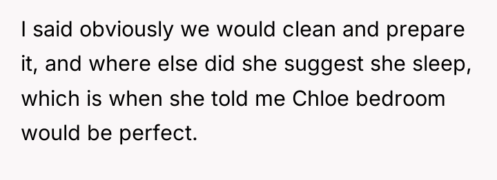 I said obviously we would clean and prepare it, and...