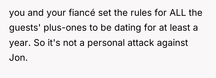 you and your fiancé set the rules for ALL the...