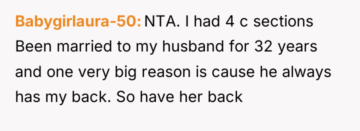 Babygirlaura-50 NTA. I had 4 c sections Been married to...