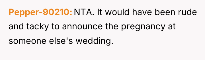 Pepper-90210 NTA. It would have been rude and tacky to...