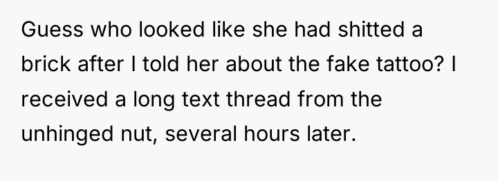 Guess who looked like she had shitted a brick after...