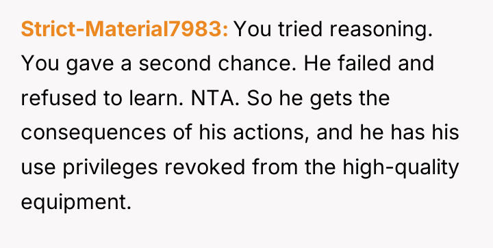 Strict-Material7983 You tried reasoning. You gave a second chance. He...