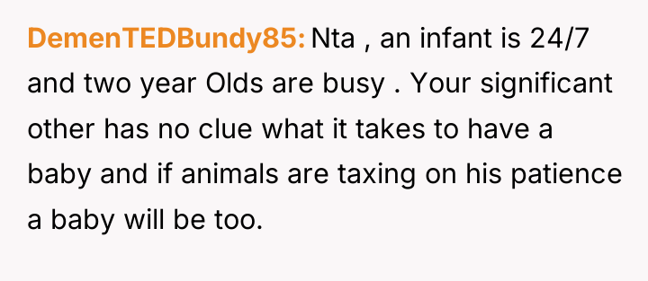 DemenTEDBundy85 Nta , an infant is 24/7 and two year...