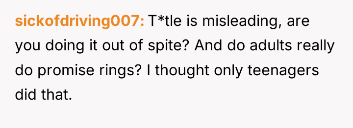 sickofdriving007 T*tle is misleading, are you doing it out of...