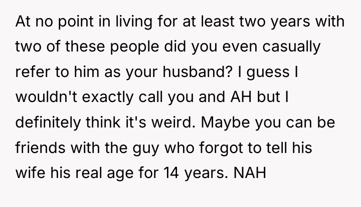 At no point in living for at least two years...